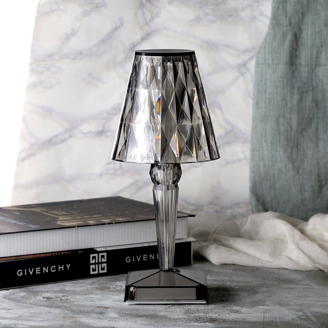 Table Lamp Crystal Rechargeable Touch