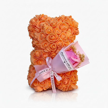 Table Decor Rose Bear Artificial Flower Gift