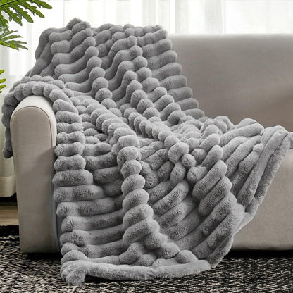 Throw Blanket Cozy Plush Soft Textured