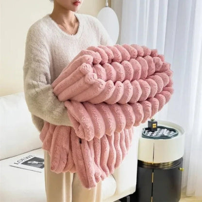 Throw Blanket Cozy Plush Soft Textured