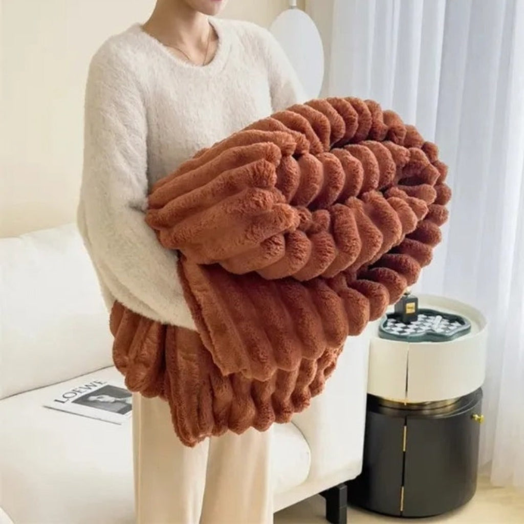Throw Blanket Cozy Plush Soft Textured