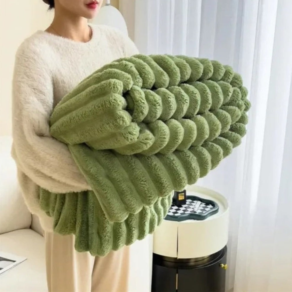 Throw Blanket Cozy Plush Soft Textured