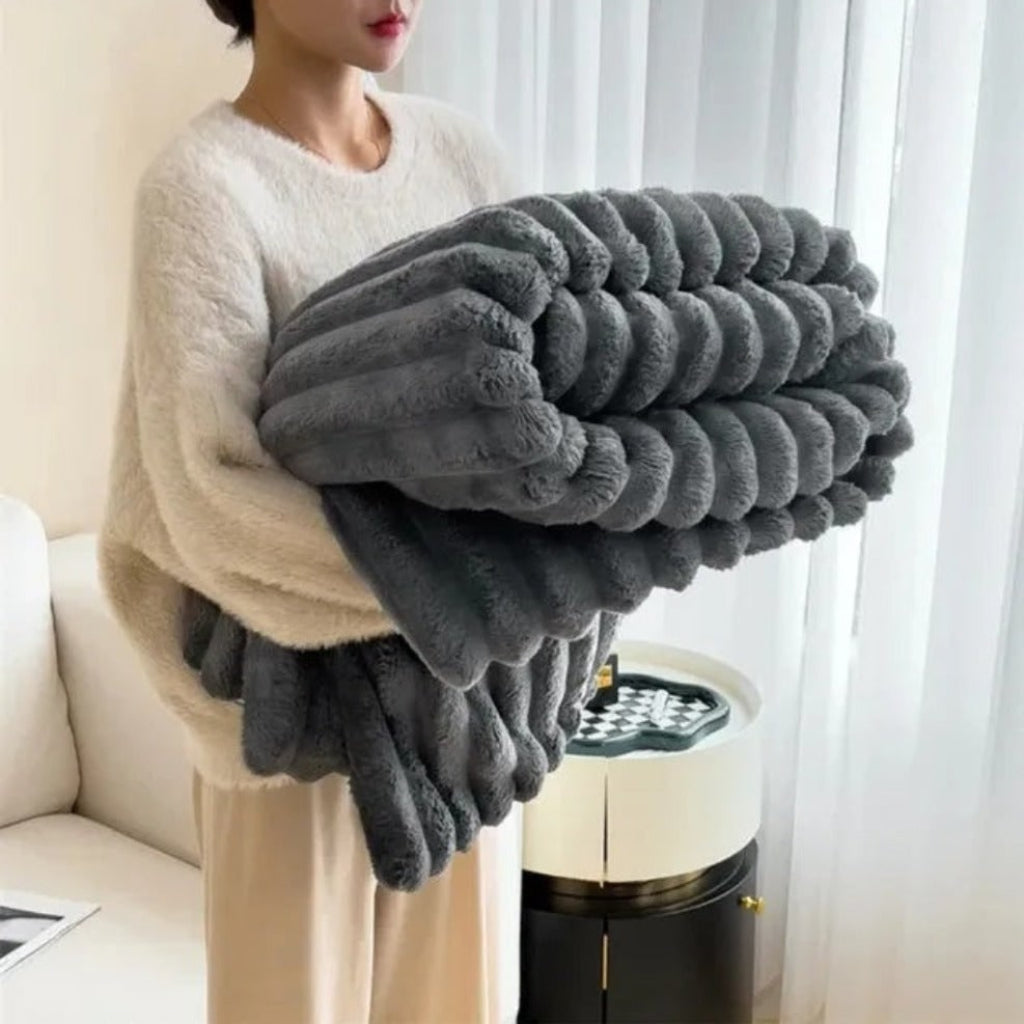 Throw Blanket Cozy Plush Soft Textured
