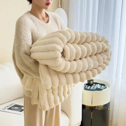 Throw Blanket Cozy Plush Soft Textured