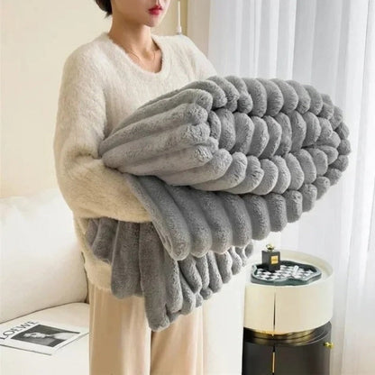 Throw Blanket Cozy Plush Soft Textured