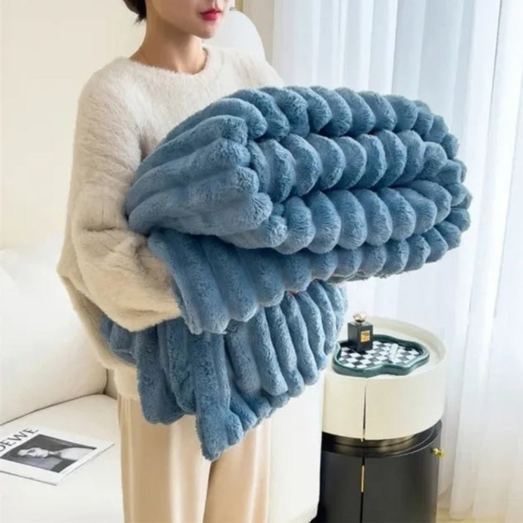 Throw Blanket Cozy Plush Soft Textured