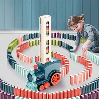 Domino Kids Train Toy Automatic Building Set