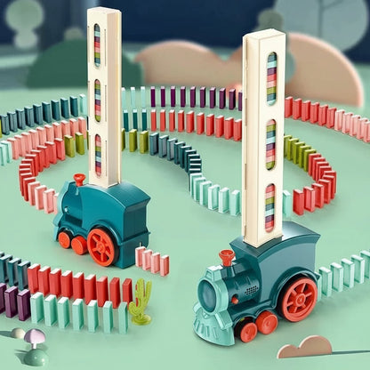 Domino Kids Train Toy Automatic Building Set