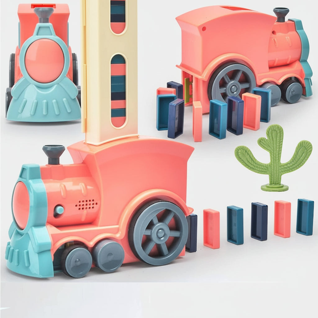 Domino Kids Train Toy Automatic Building Set