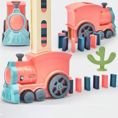 Domino Kids Train Toy Automatic Building Set