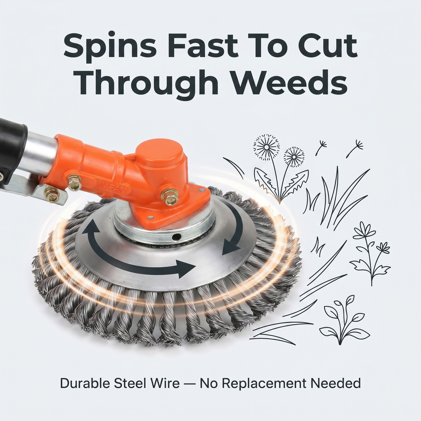 Trimmer Attachment Weed Removal Durable