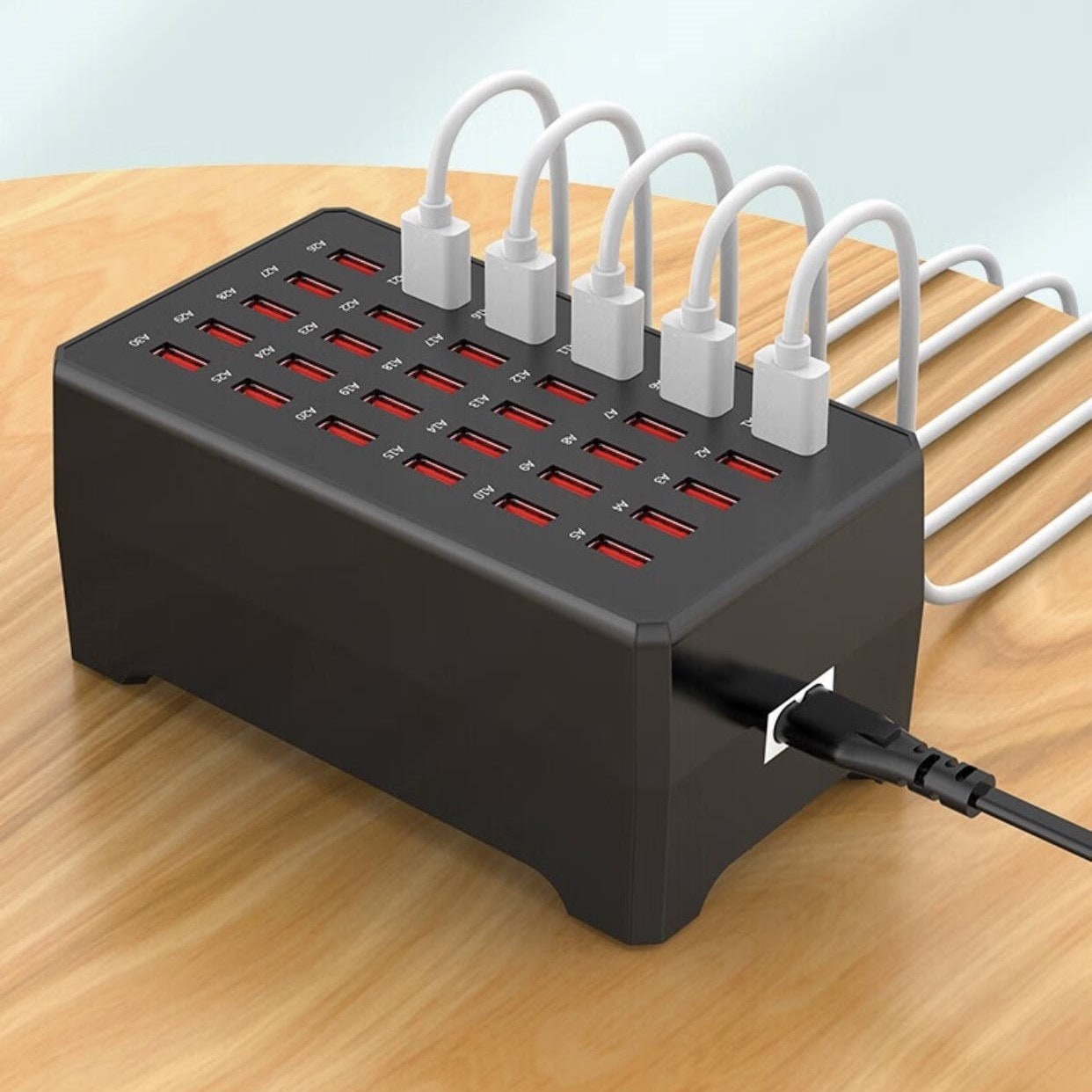 USB Charger 30 Port Multi Device Charging