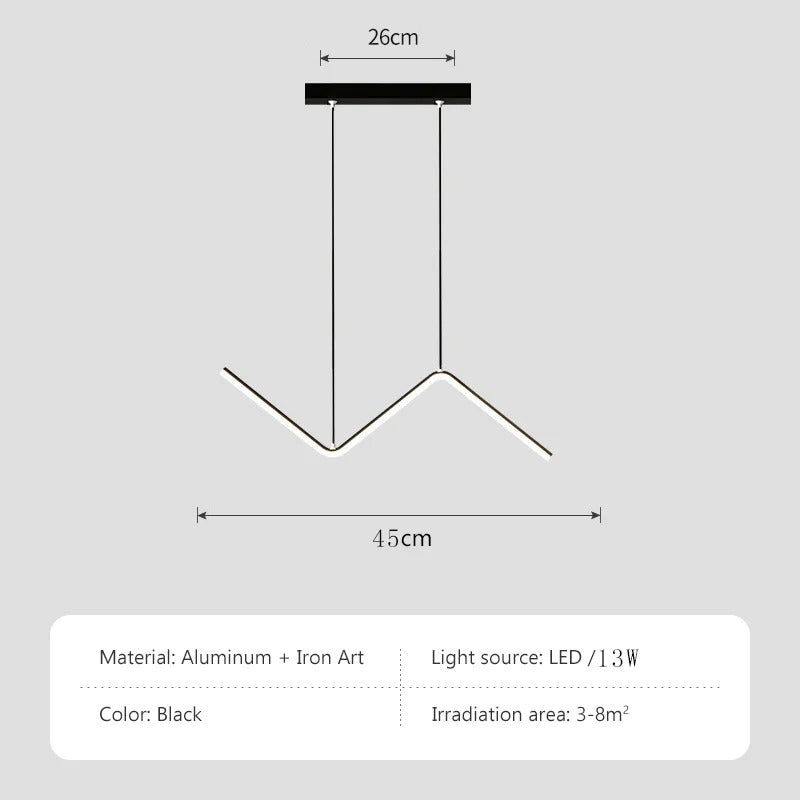 Aluminium Dining Pendant Lamp Modern