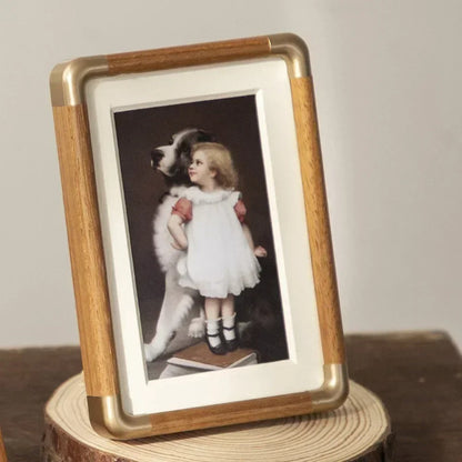 Brooks Tabletop Photo Frame Vintage Wood &