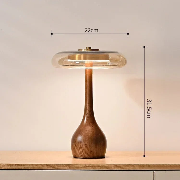 Andi Glass Table Lamp Modern Brass &