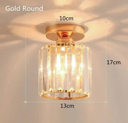 Crystal Ceiling Light Elegant Corridor &