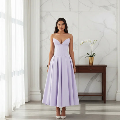 Dress Deep V Neck Summer Casual Flowy
