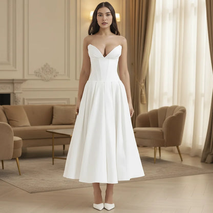 Dress Deep V Neck Summer Casual Flowy
