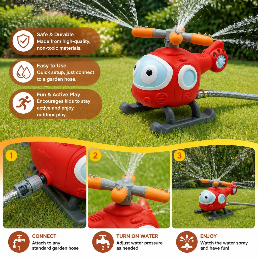 Water Sprinkler Toy Outdoor Summer Fun