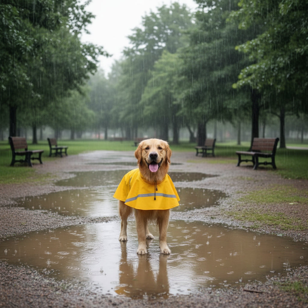 Waterproof Dog Raincoat Adjustable Hooded