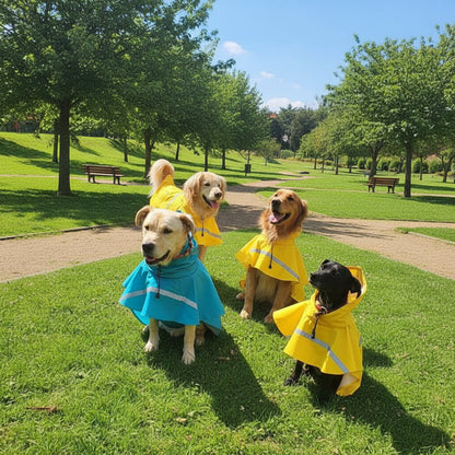 Waterproof Dog Raincoat Adjustable Hooded