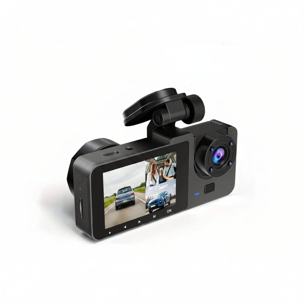 Wide Angle Dash Cam Dual Camera Motion