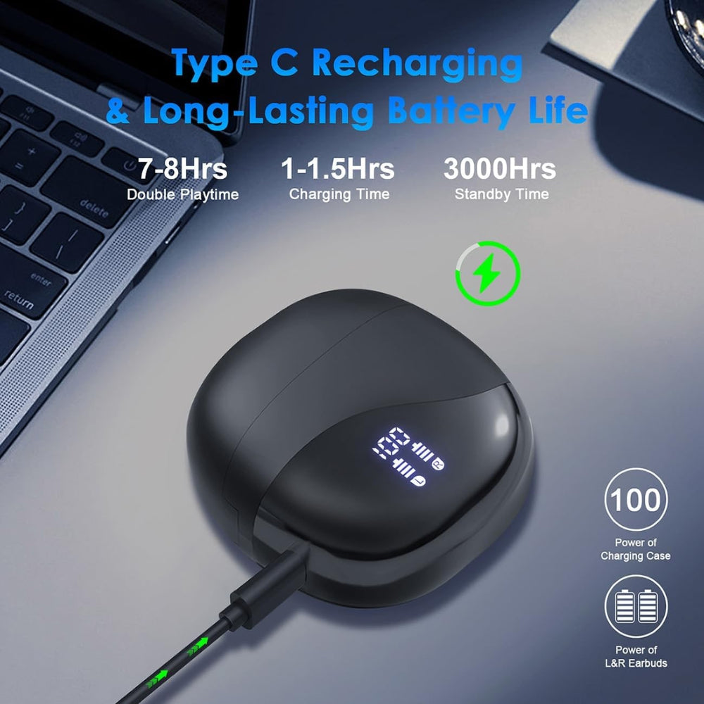 Wireless Earbuds Type C Charging Smart