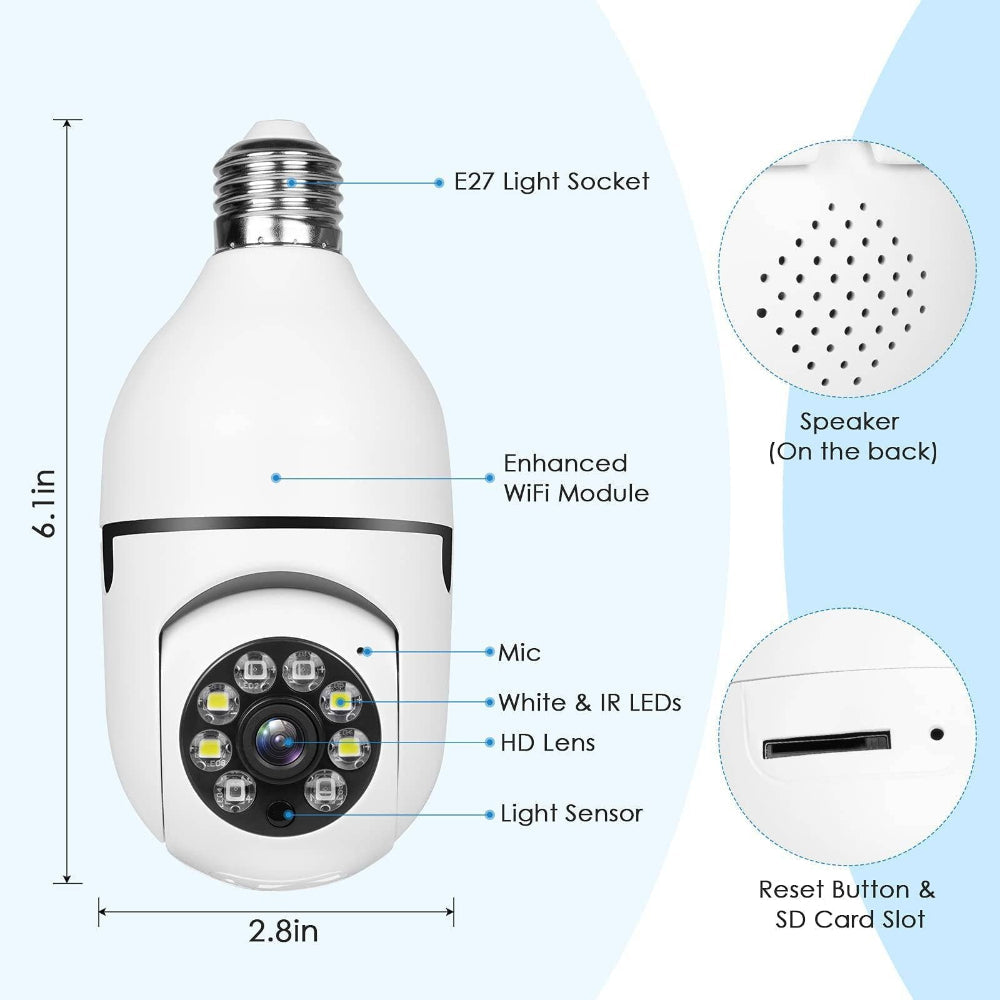 Wireless Security Camera Lightbulb Indoor