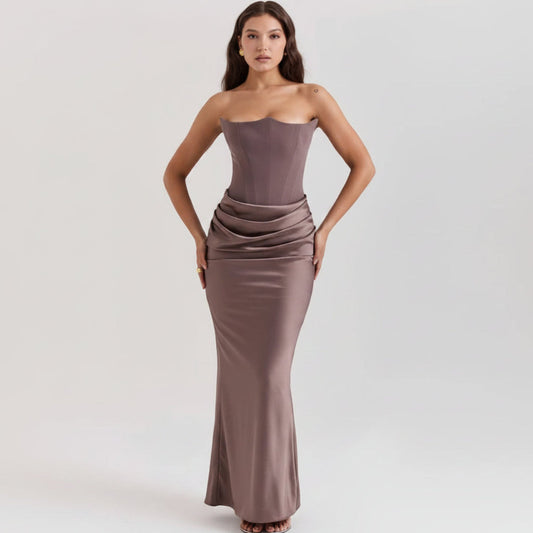 Women's Formal Corset Dress Sleek Evening