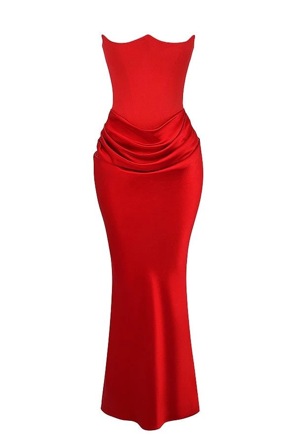 Women's Formal Corset Dress Sleek Evening