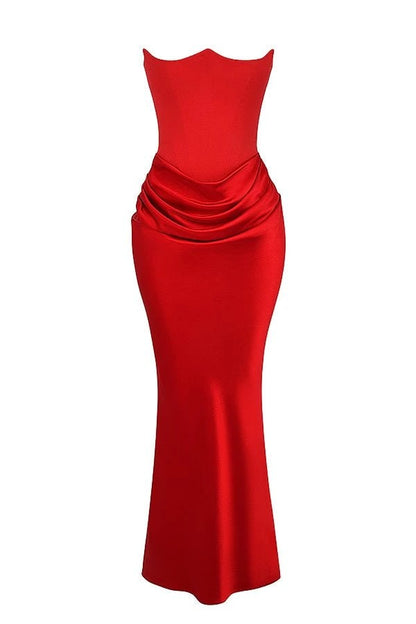 Women's Formal Corset Dress Sleek Evening