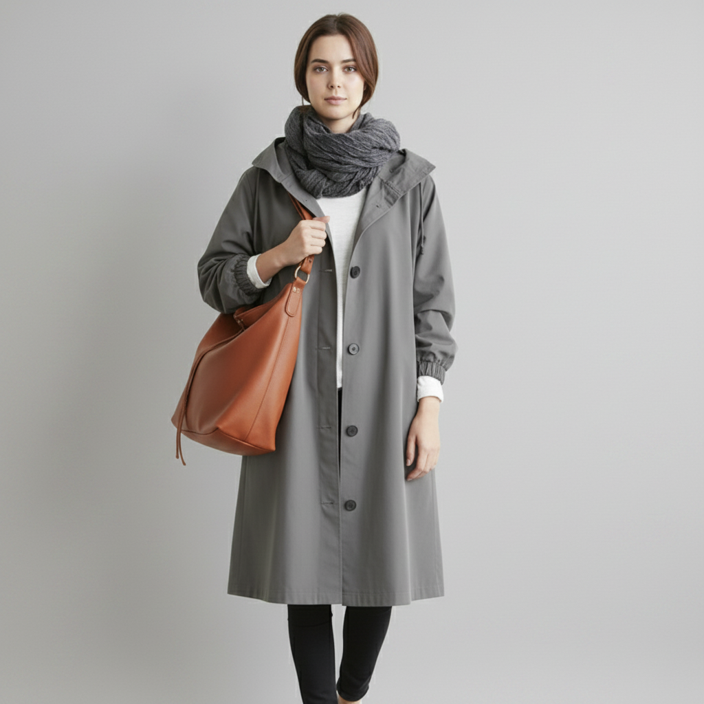 Women's Trench Coat Waterproof Winter Coat