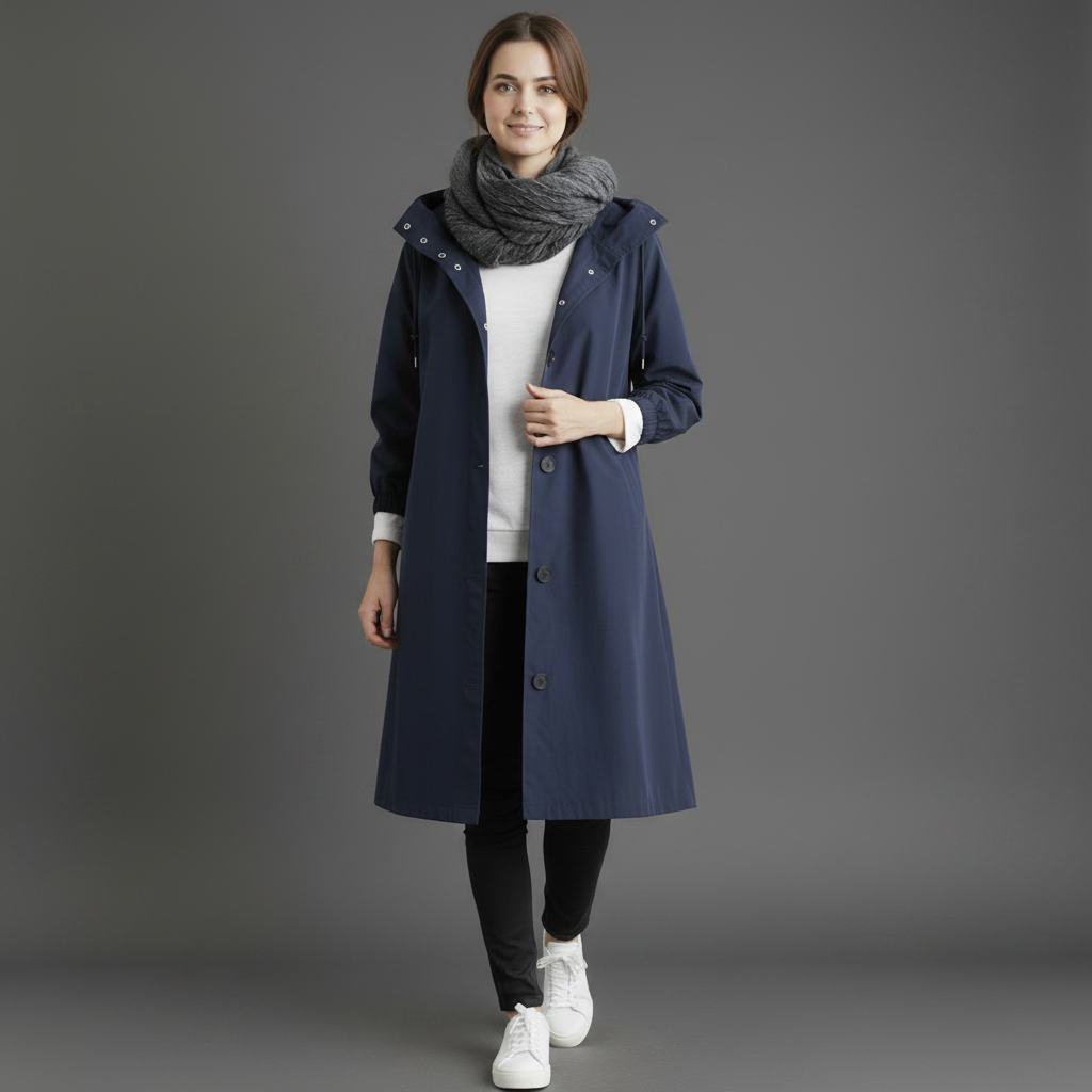 Women's Trench Coat Waterproof Winter Coat