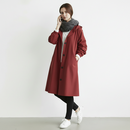 Women's Trench Coat Waterproof Winter Coat