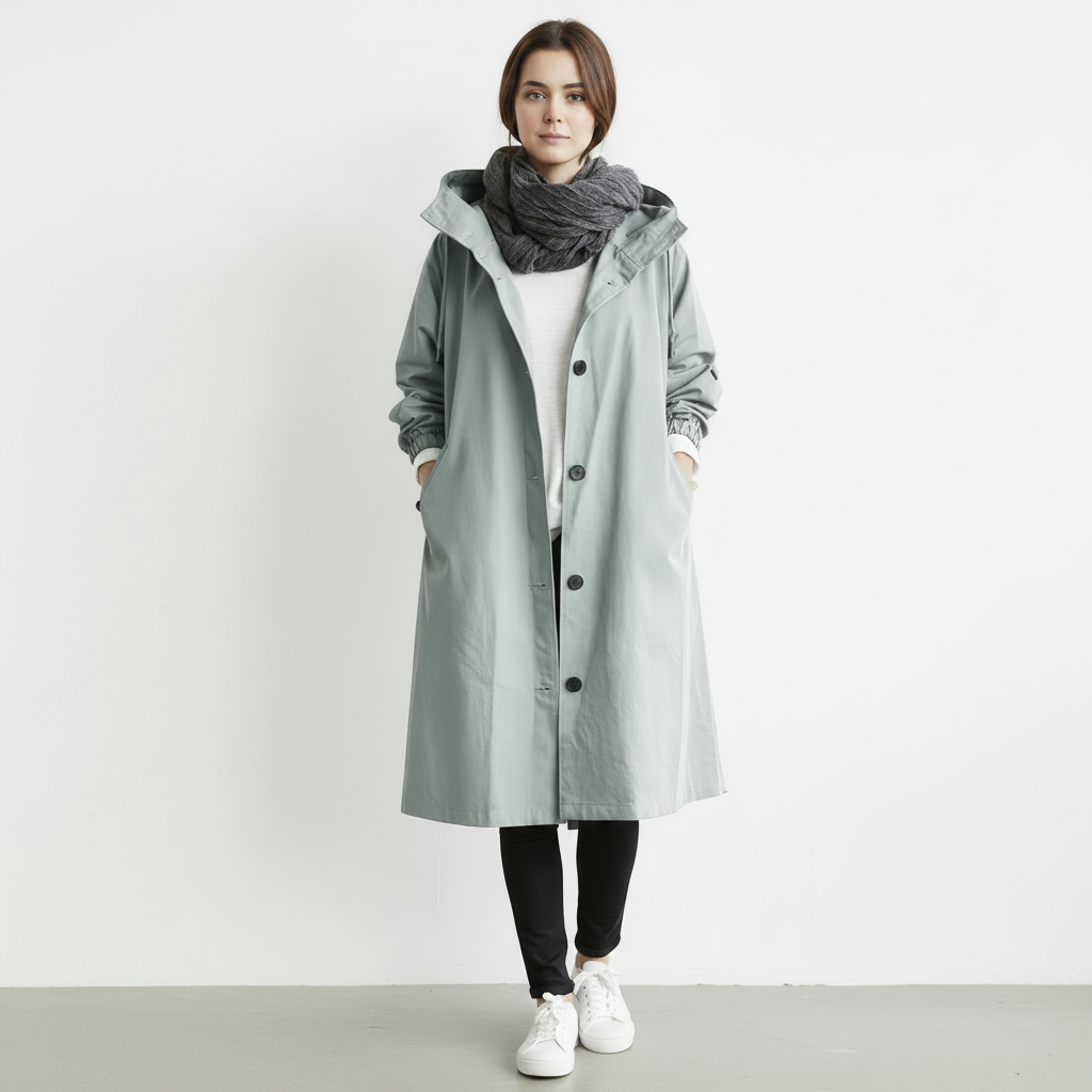 Women's Trench Coat Waterproof Winter Coat
