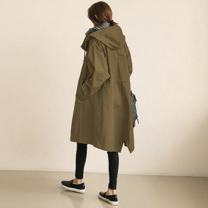 Women's Waterproof Trench Coat Hooded