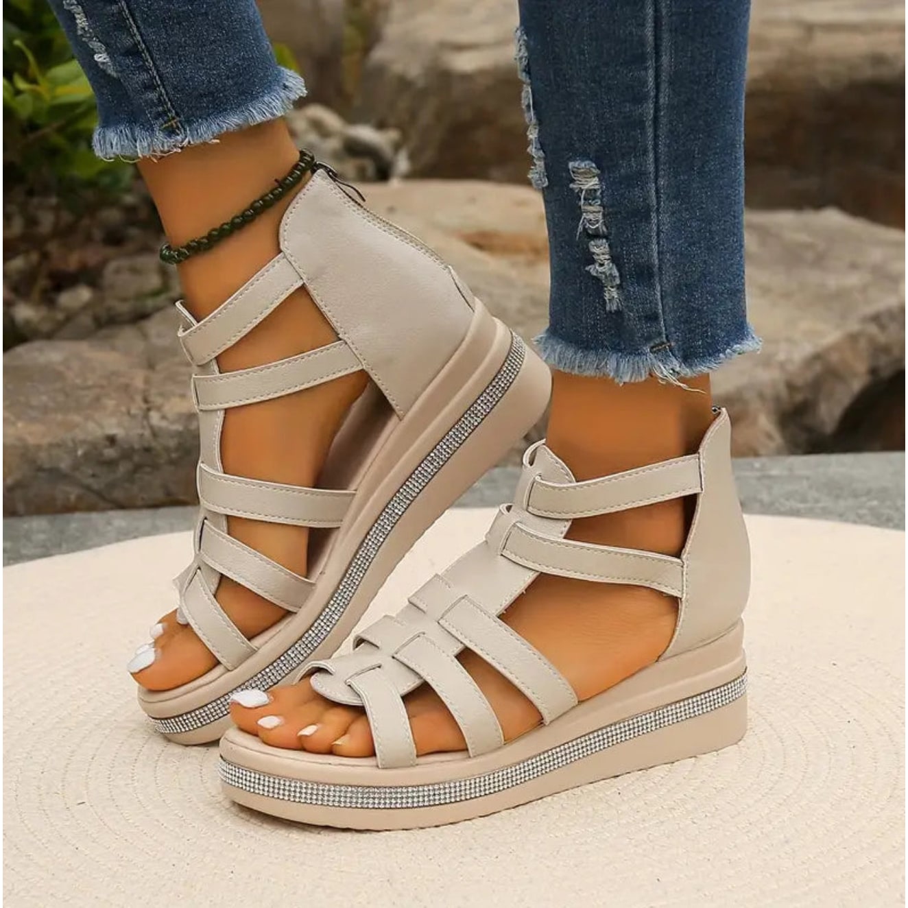 Women's Sandals Platform Wedge Open Toe