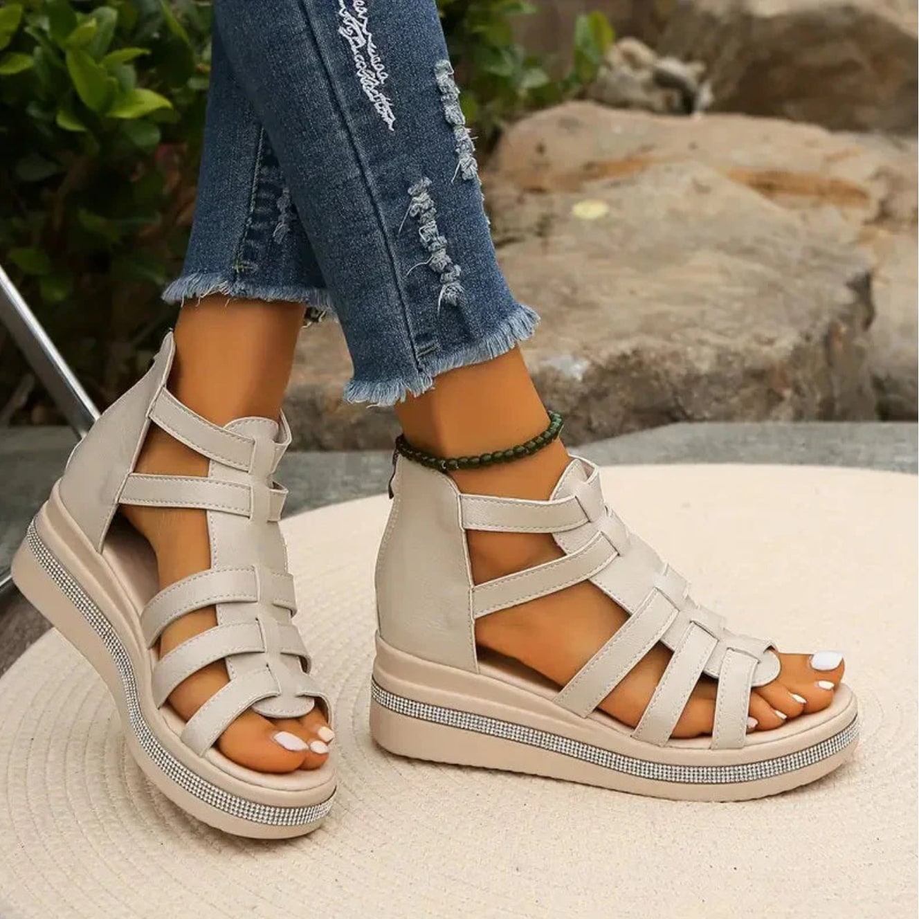 Women's Sandals Platform Wedge Open Toe