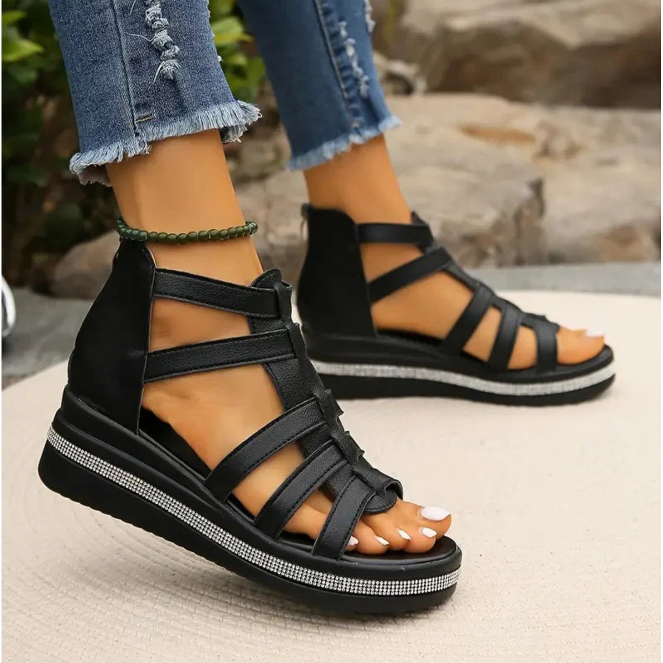 Women's Sandals Platform Wedge Open Toe