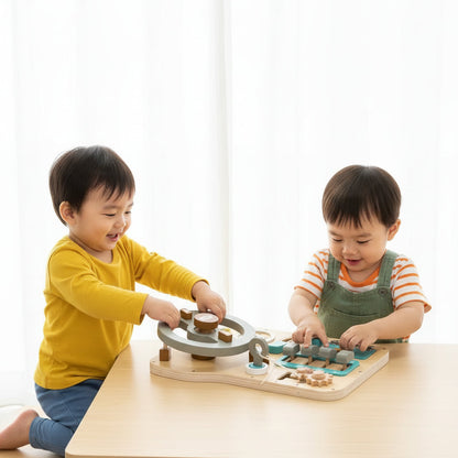 Wooden Steering Wheel Toy Toddlers