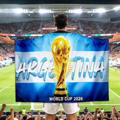 World Cup Argentina Flag Banner Fan Cape