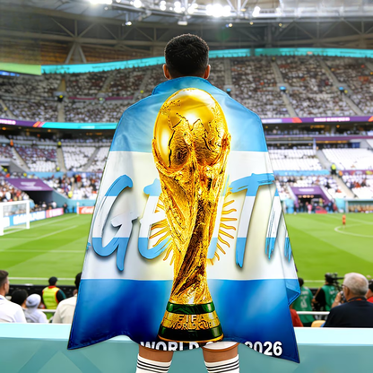 World Cup Argentina Flag Banner Fan Cape