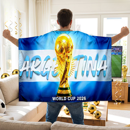 World Cup Argentina Flag Banner Fan Cape