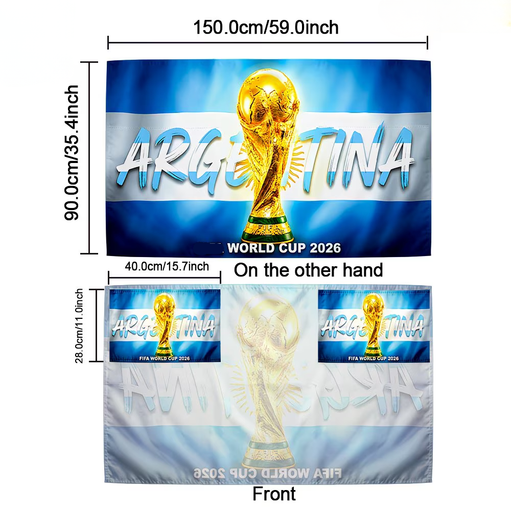 World Cup Argentina Flag Banner Fan Cape