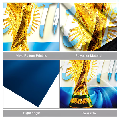 World Cup Argentina Flag Banner Fan Cape
