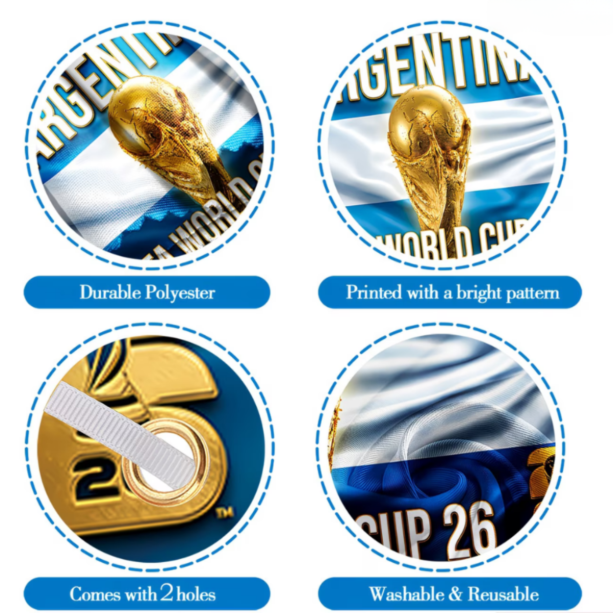 World Cup Argentina Flag Banner Outdoor
