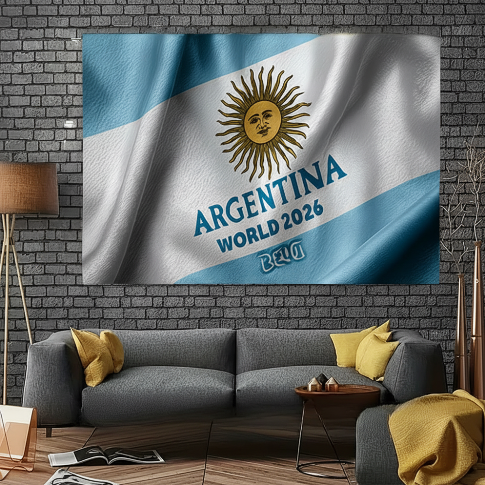 World Cup Argentina Flag Party Backdrop Wall