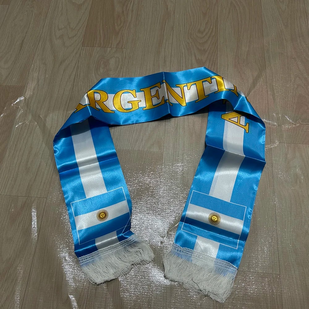 World Cup Argentina Flag Soccer Scarf Double
