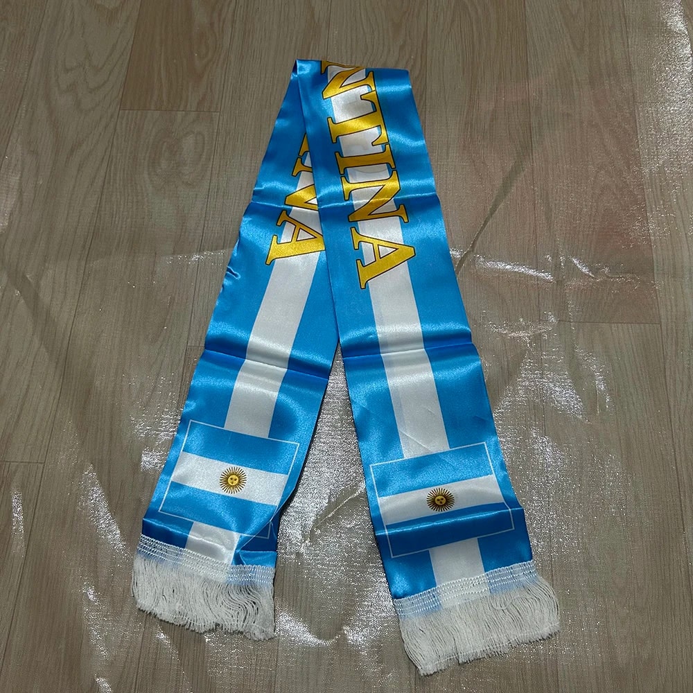 World Cup Argentina Flag Soccer Scarf Double