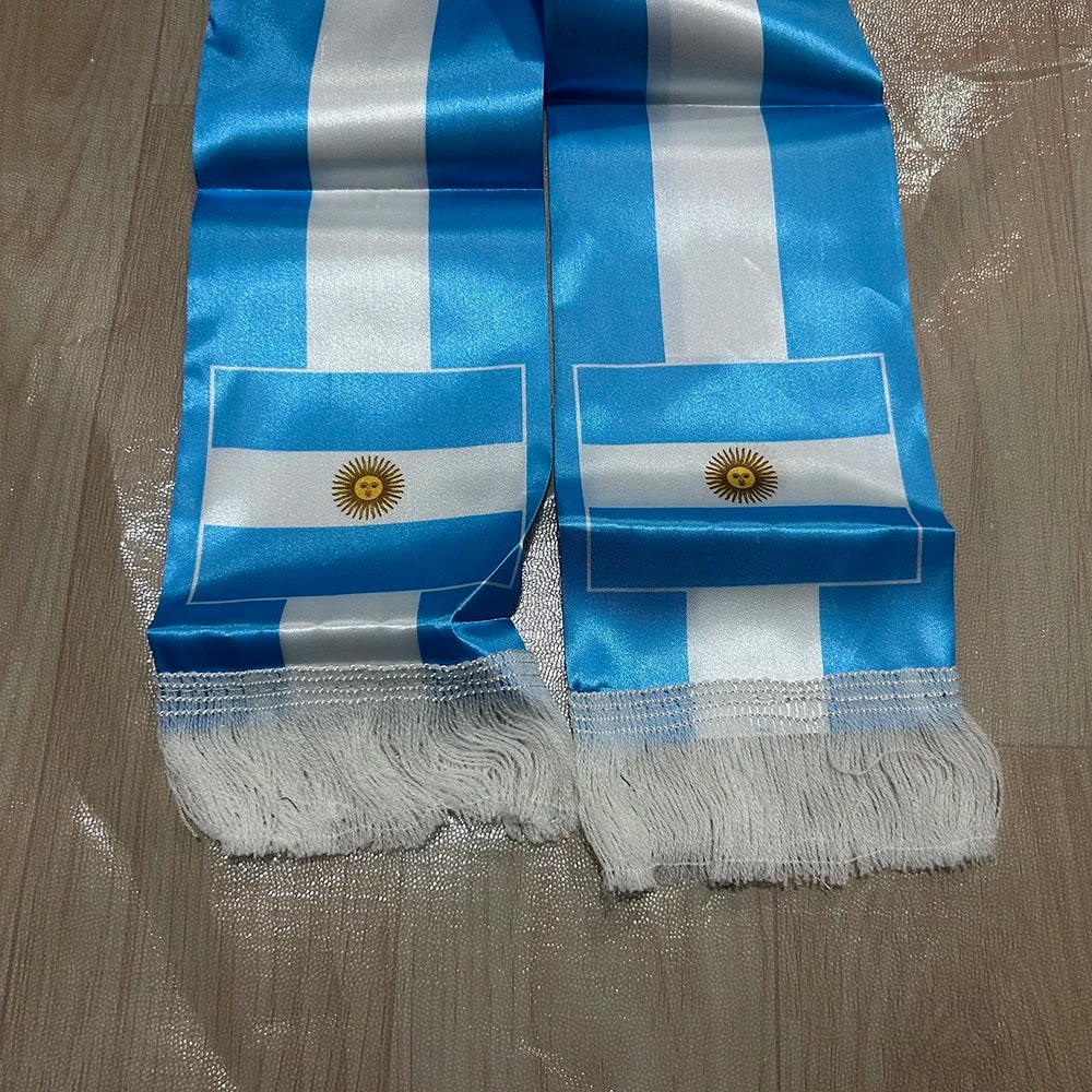 World Cup Argentina Flag Soccer Scarf Double